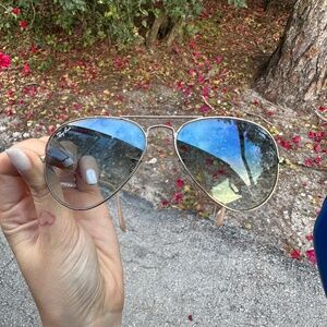 Gradient blue Rayban sunglasses